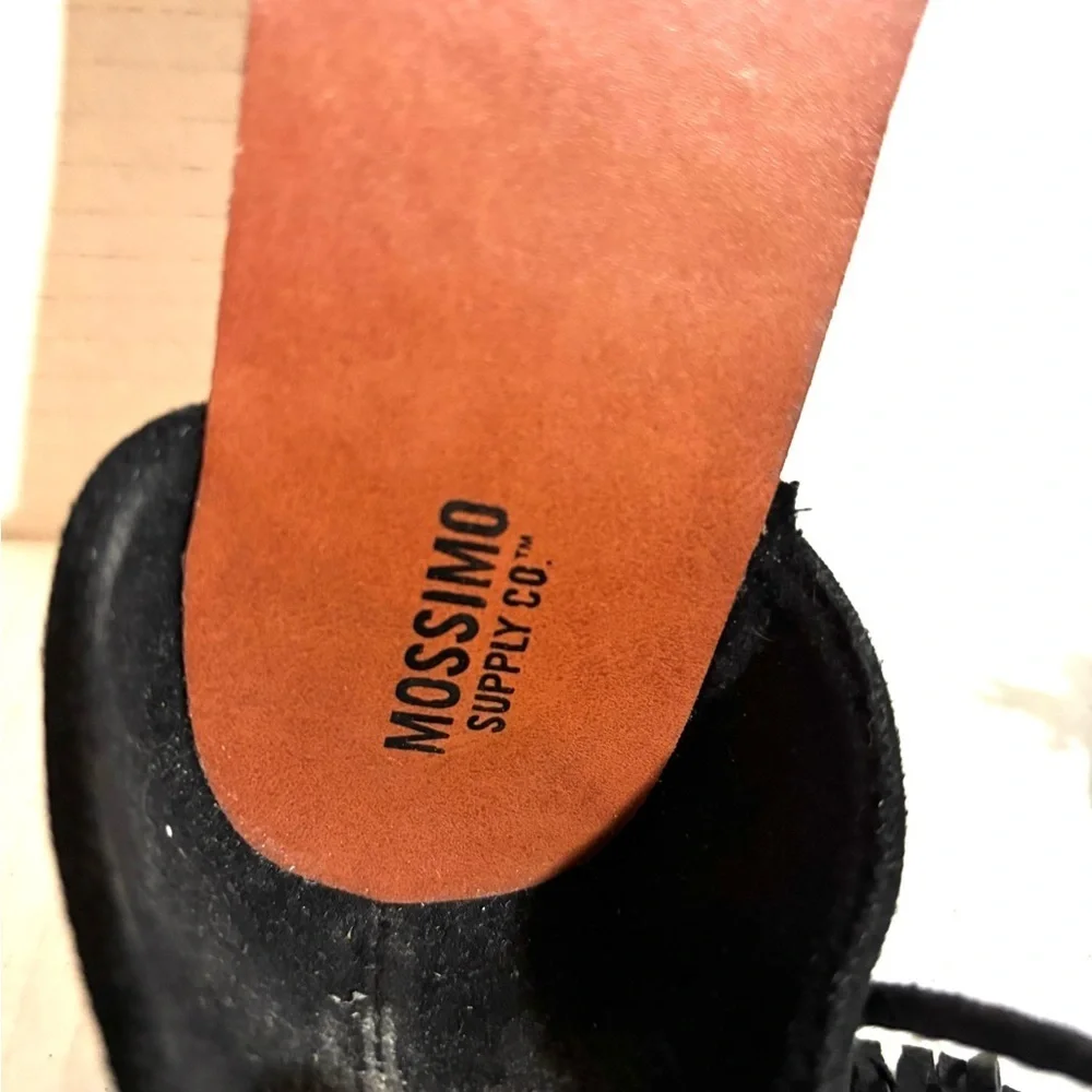 Mossimo Supply Co. Black and Brown Fringe Sandals